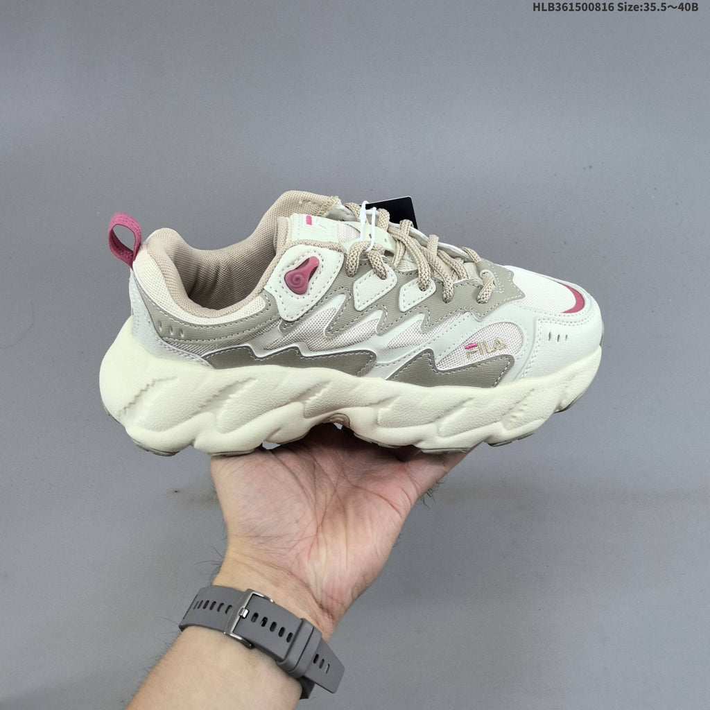 FILA Chunky Low-Top Sneakers in Cream or in Black - product image from the listing.
