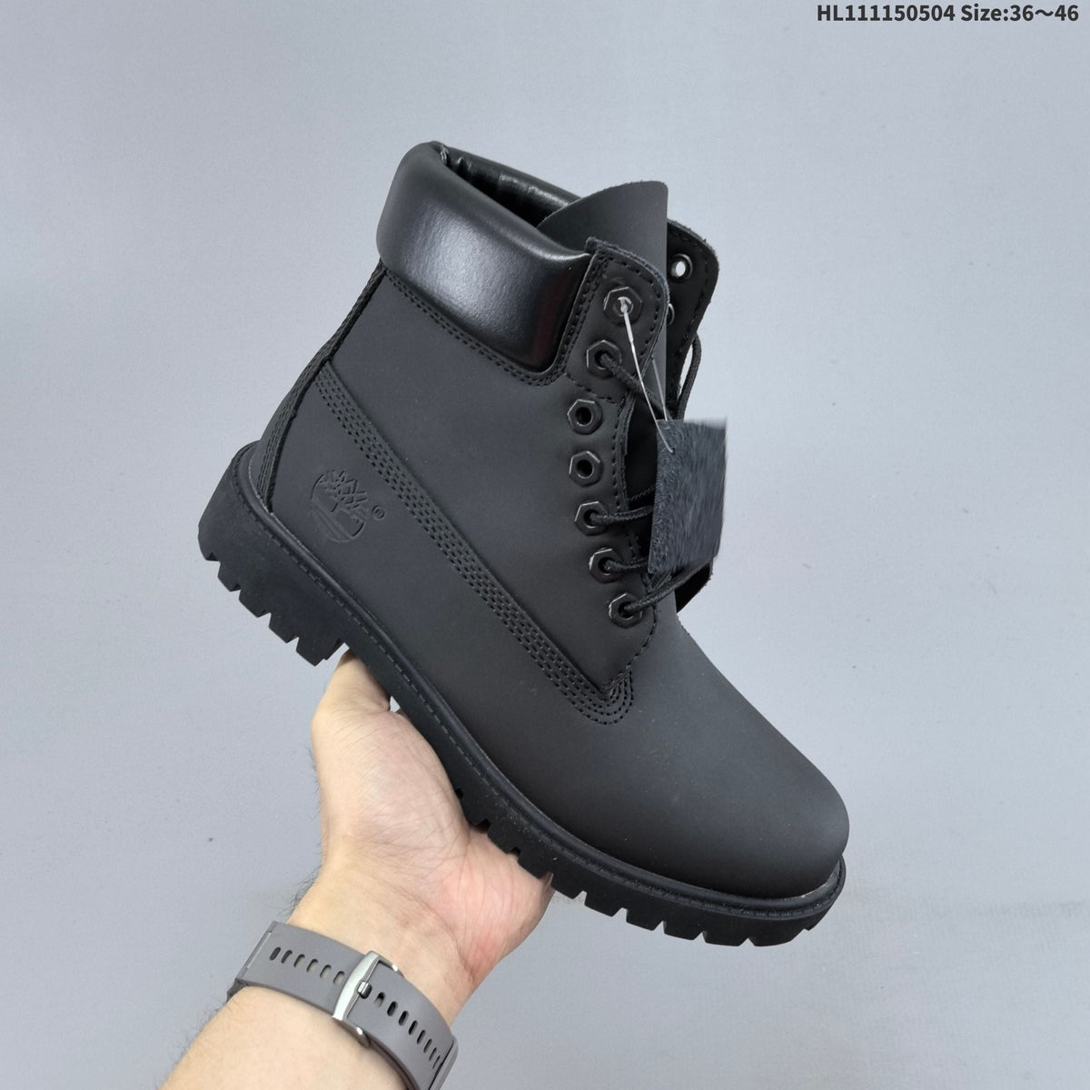 Black 6-Inch Lace-Up Boots by Timberland - product image from the listing.