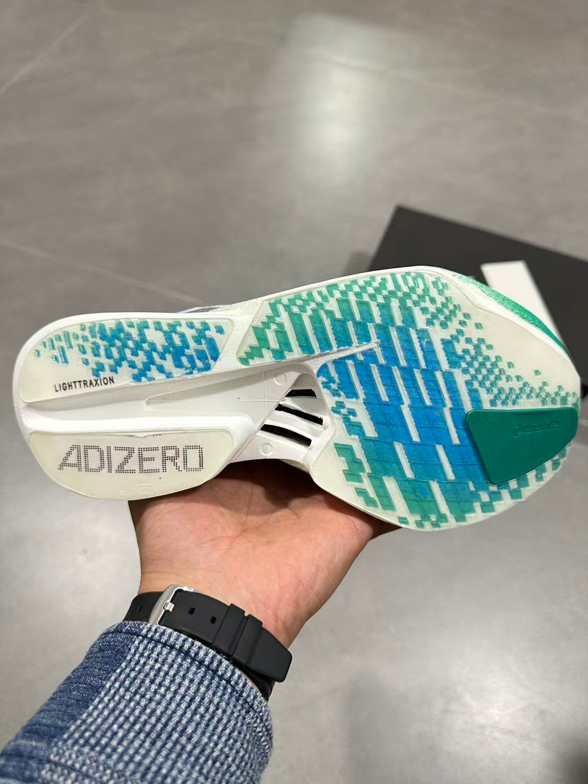 Adidas Adizero Prime X 2 Strung Running Shoes in White Green - product image from the listing.