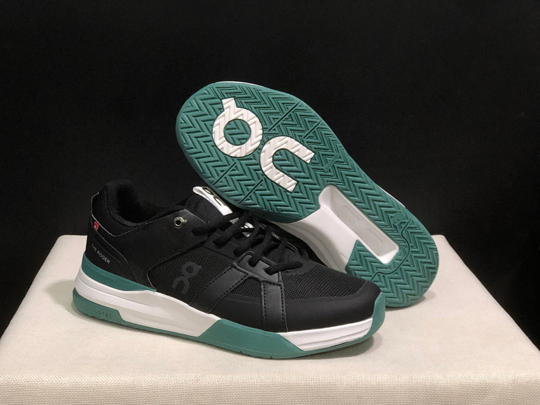 On The Roger Clubhouse Pro Sneakers in Black Green - product image from the listing.