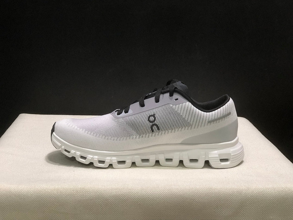 On Cloud 6 Push Sneakers in White Grey Black - product image from the listing.