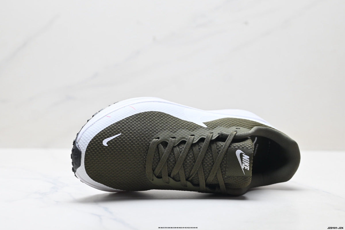 Nike Revolution 8 Running Shoes in Olive Green and White - product image from the listing.