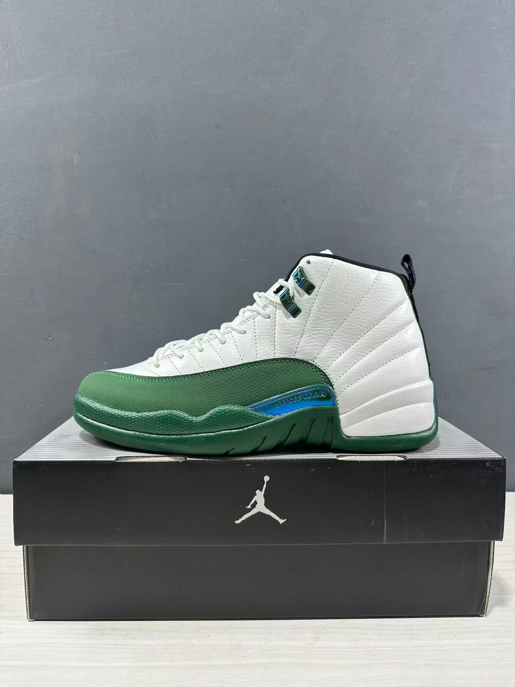 Air Jordan 12 Bucks White Green CT8013-103 Sneakers - product image from the listing.