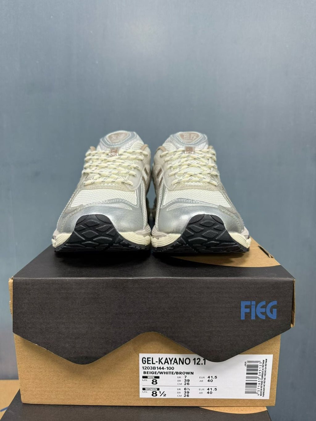 Nike Zoom Vomero 5 Sneakers in Beige White Brown 1203B144-100 - product image from the listing.