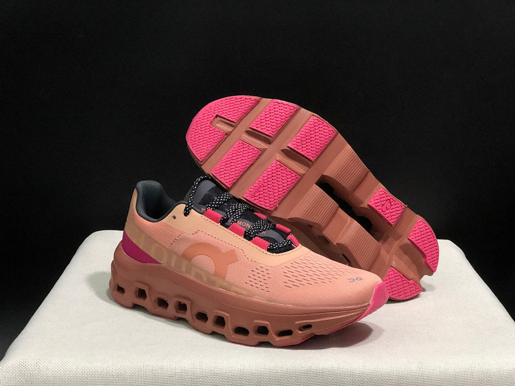 On Cloudmonster Running Sneakers in Pink - product image from the listing.