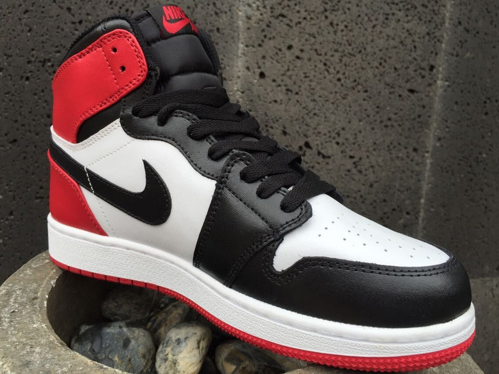 Jordan 1 High Sneakers in Black White Red - product image from the listing.