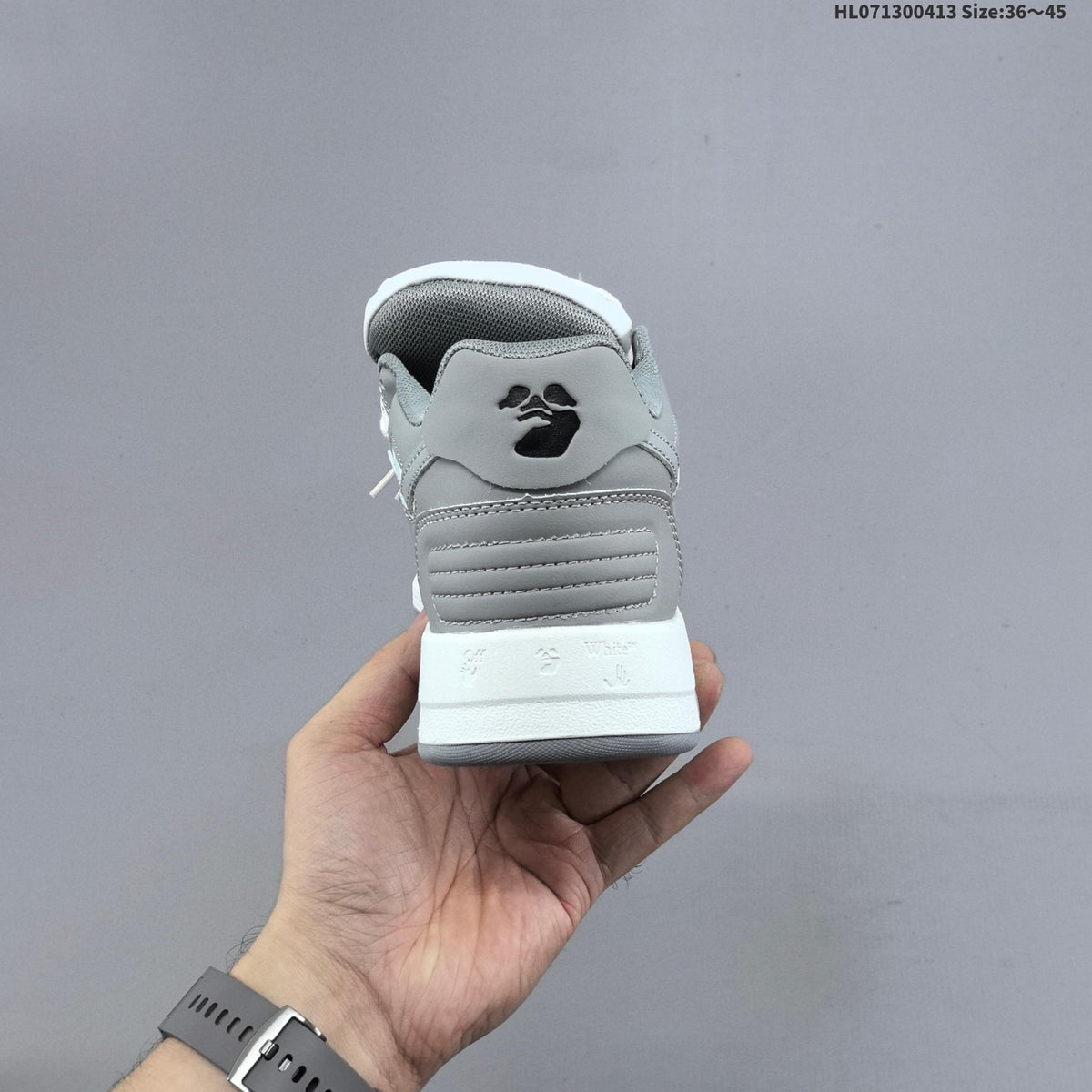 White and Grey Off-White Arrows Low-Top Sneakers - product image from the listing.
