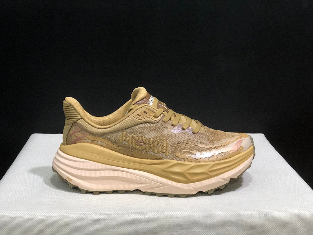 HOKA Stinson 7 Trail Shoes for Running, Sand Camo - product image from the listing.