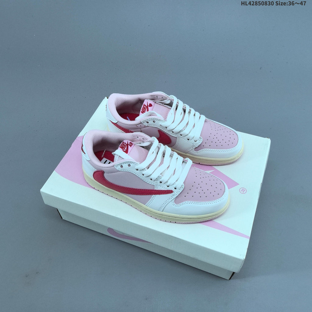 Jordan 1 Low OG Shy Low-Top Sneakers in Pink - product image from the listing.