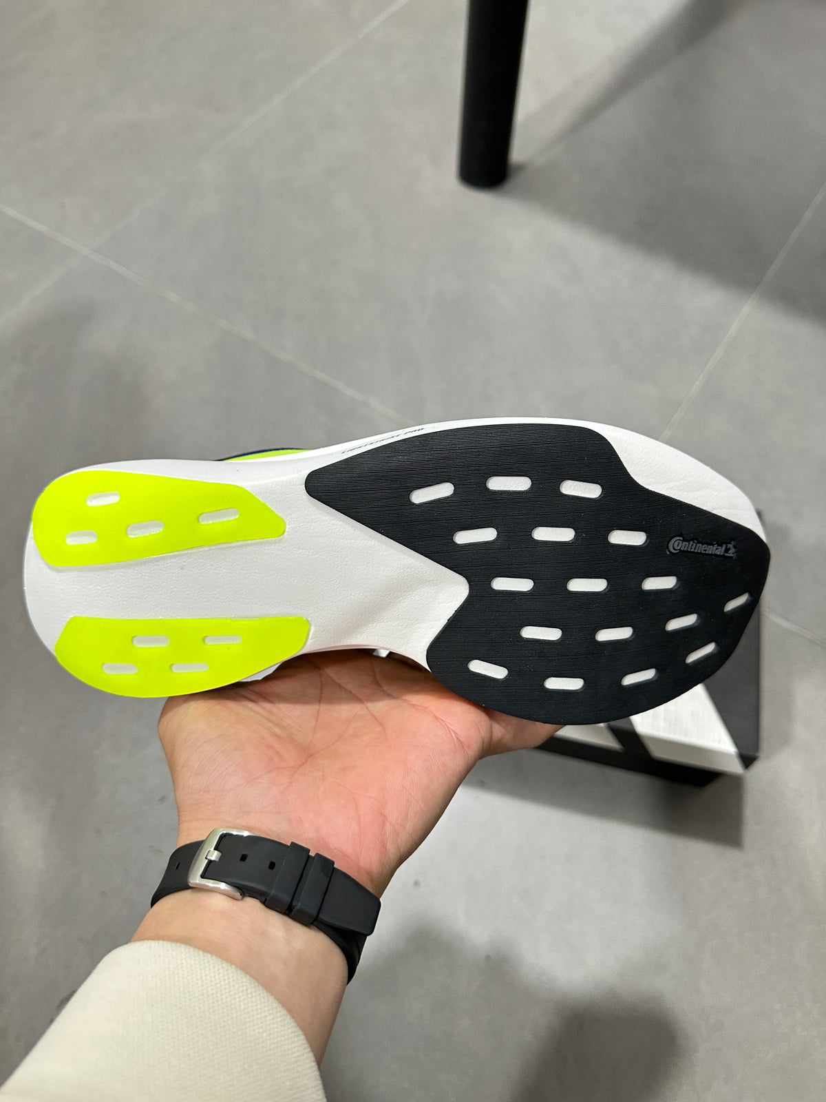 Adidas Lightstrike Pro Running Shoes in Navy Volt - product image from the listing.