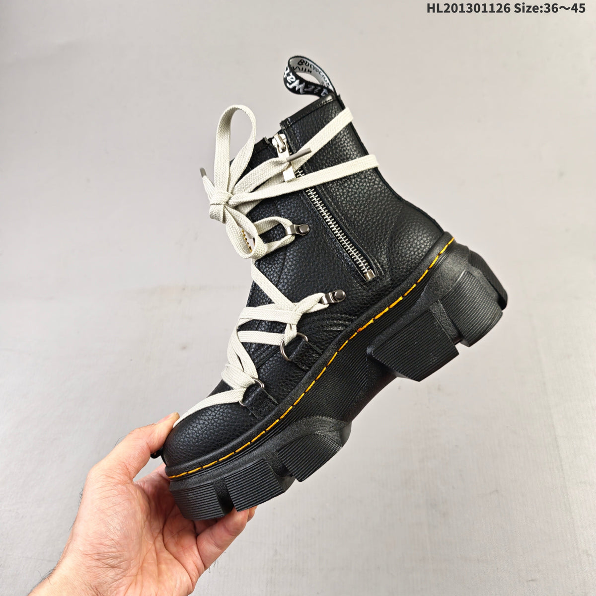 Dr. Martens 1461 Platform Lace-Up Boots, in Black - product image from the listing.