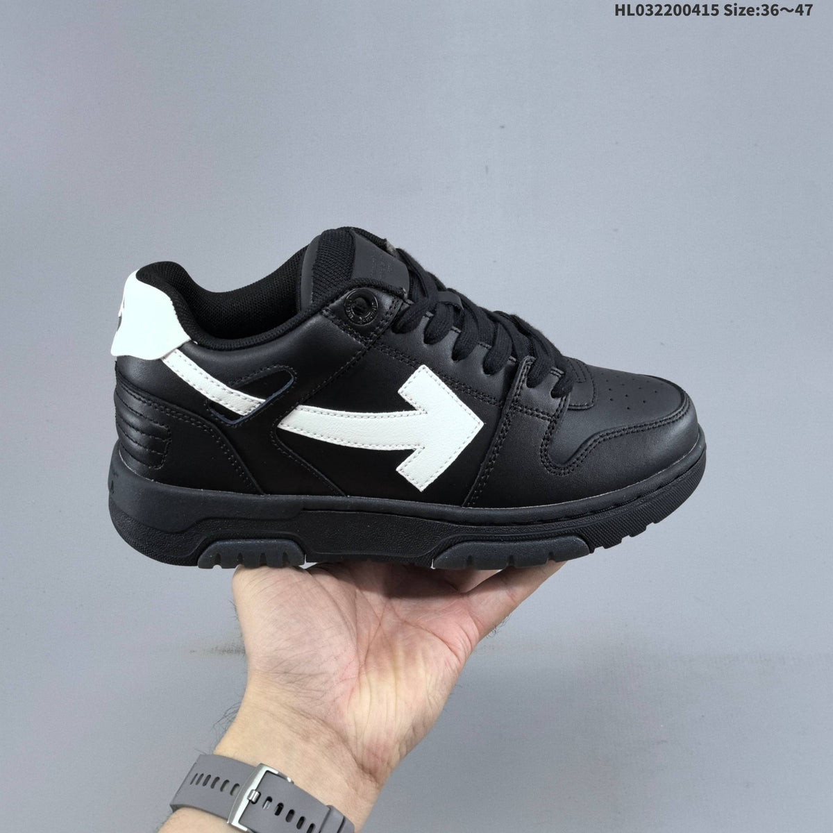 Off-White Out of Office Low-Top Sneakers, in Black and White - product image from the listing.