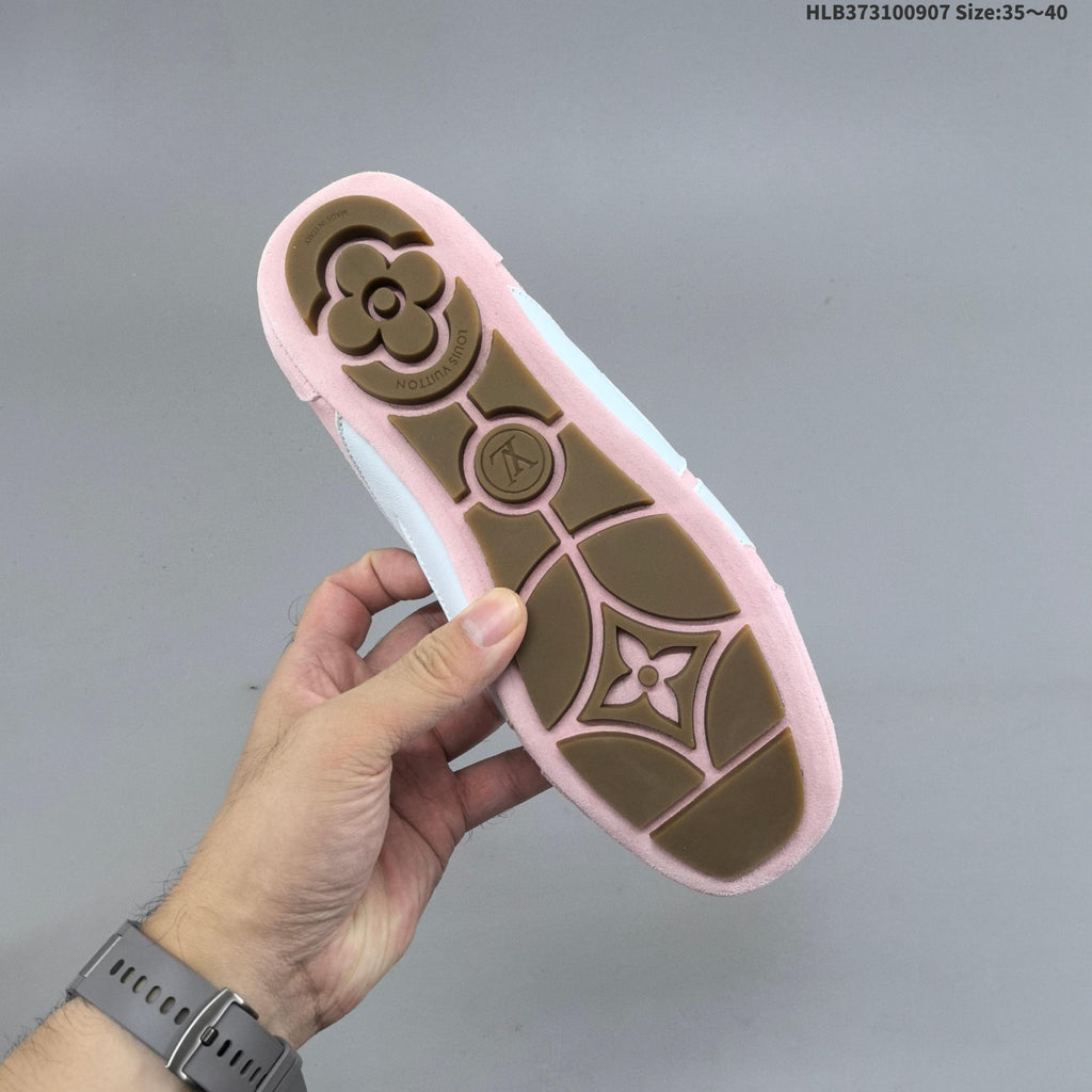 Louis Vuitton Sneakerina Pink Low-Cut Lace-Up Sneakers - product image from the listing.