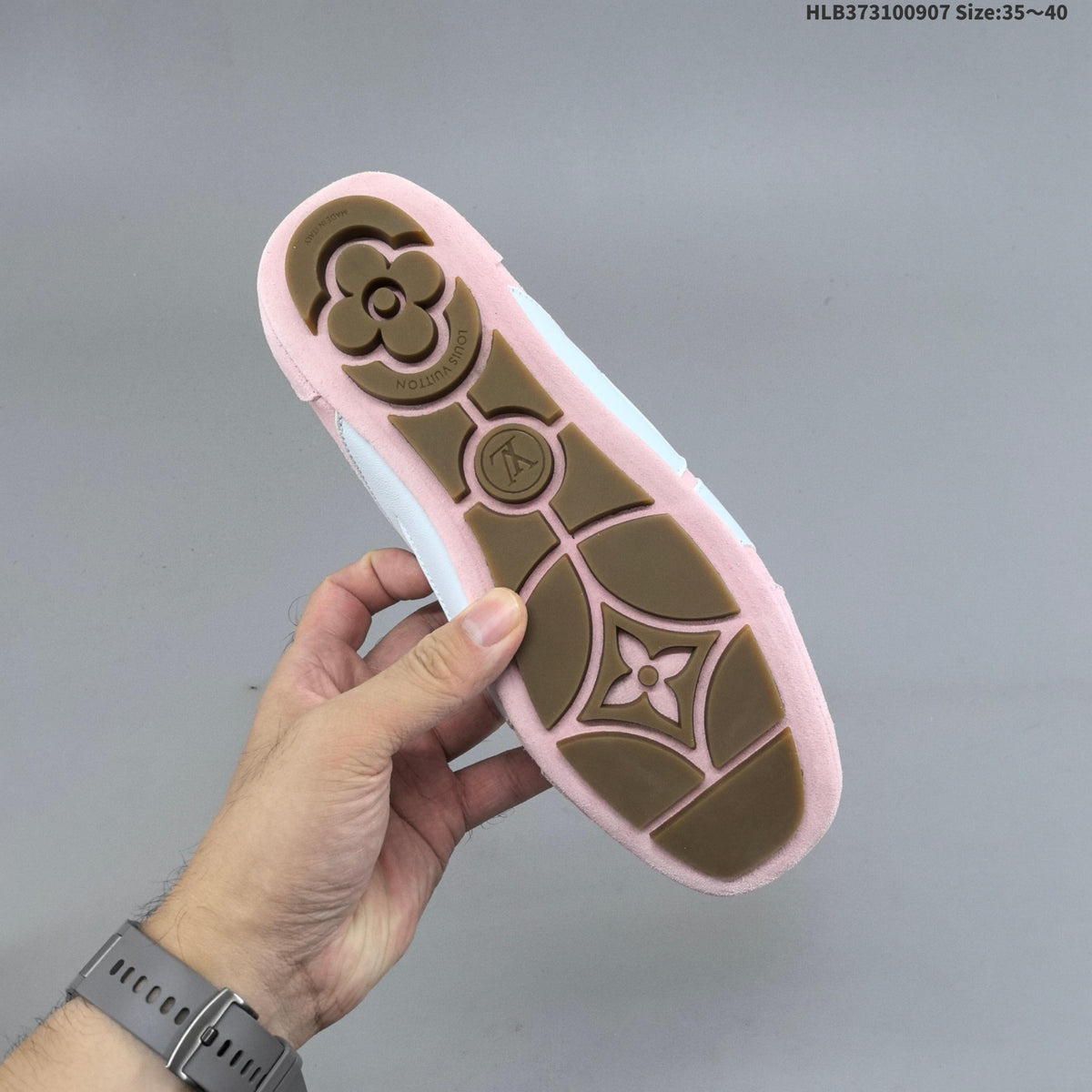 Louis Vuitton Sneakerina Pink Low-Cut Lace-Up Sneakers - product image from the listing.