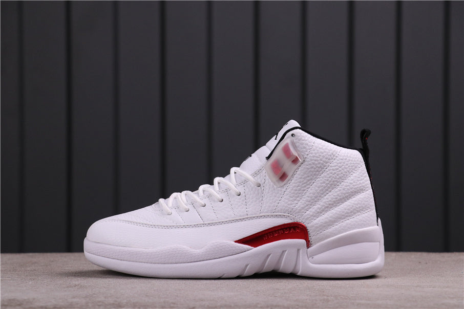 Air Jordan 12 Reverse Flu Game White Red CT8013-106 - product image from the listing.