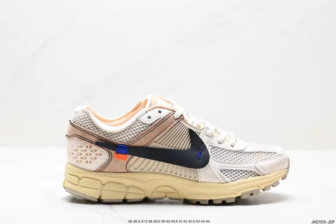 Nike Air Zoom Vomero 5 Running Shoes, in White and Beige - product image from the listing.