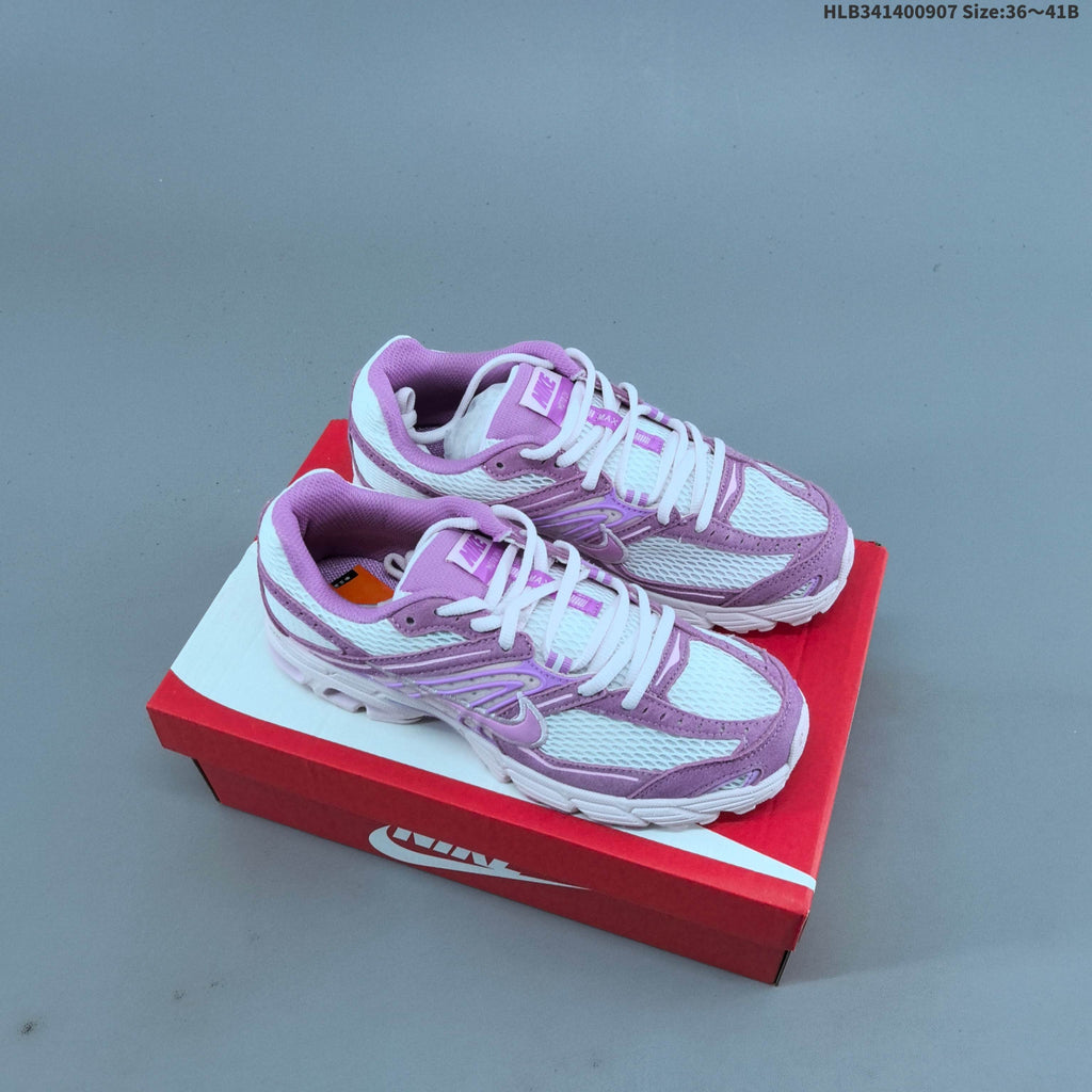 White and Purple Nike Air Max Moto Sneakers - product image from the listing.