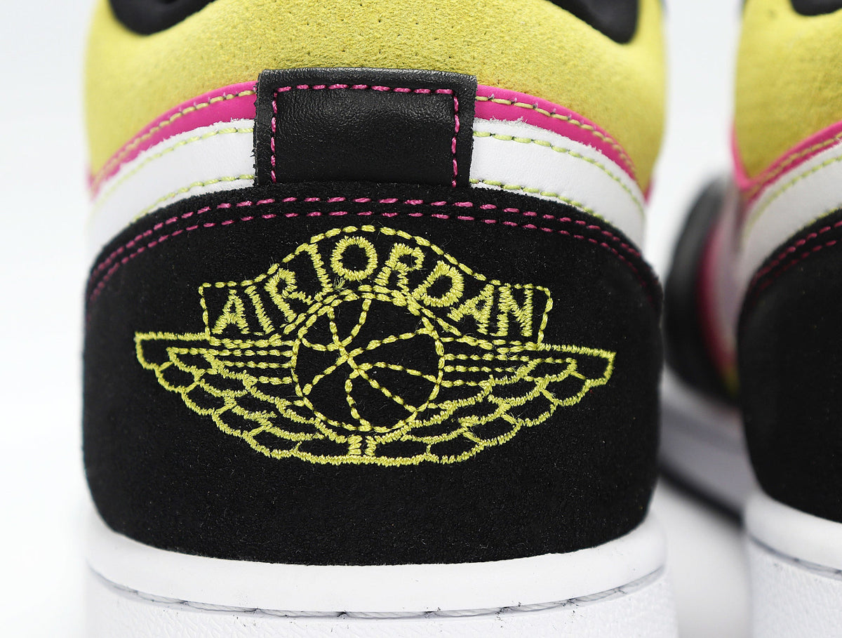 Nike Air Jordan 1 Low Sneakers in Yellow Pink Black CW5564-001 - product image from the listing.