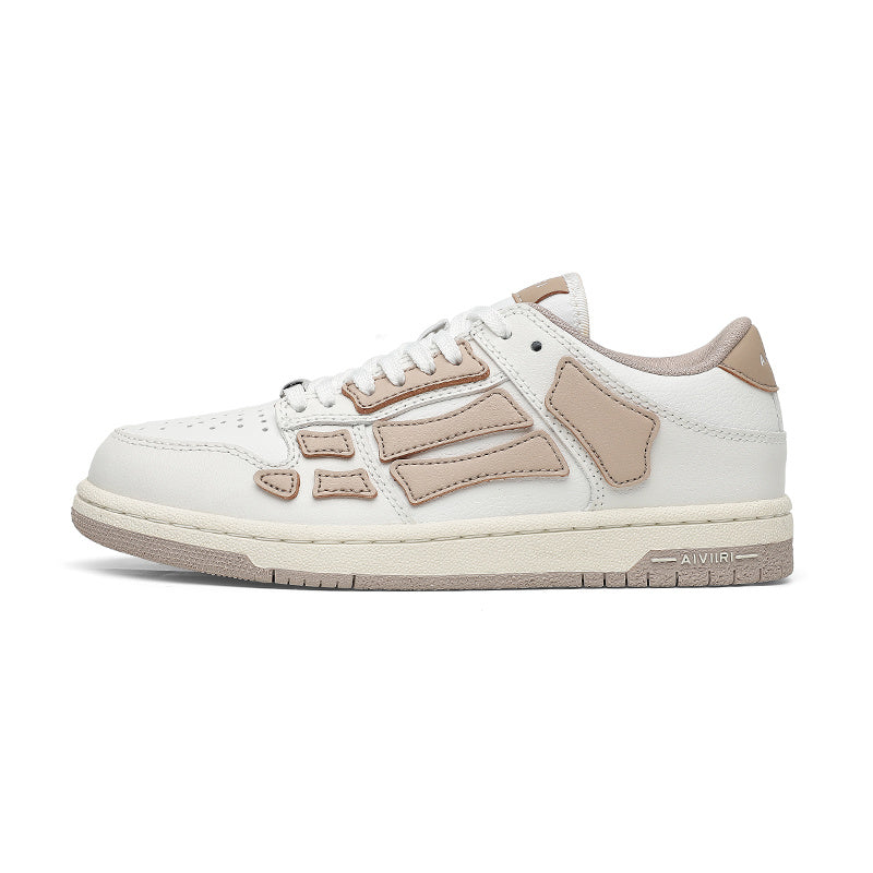 White and Beige AMIRI Low-Top Sneakers - product image from the listing.