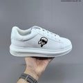 Karl Lagerfeld White Low-Cut Lace-Up Sneakers with Logo - product image from the listing.