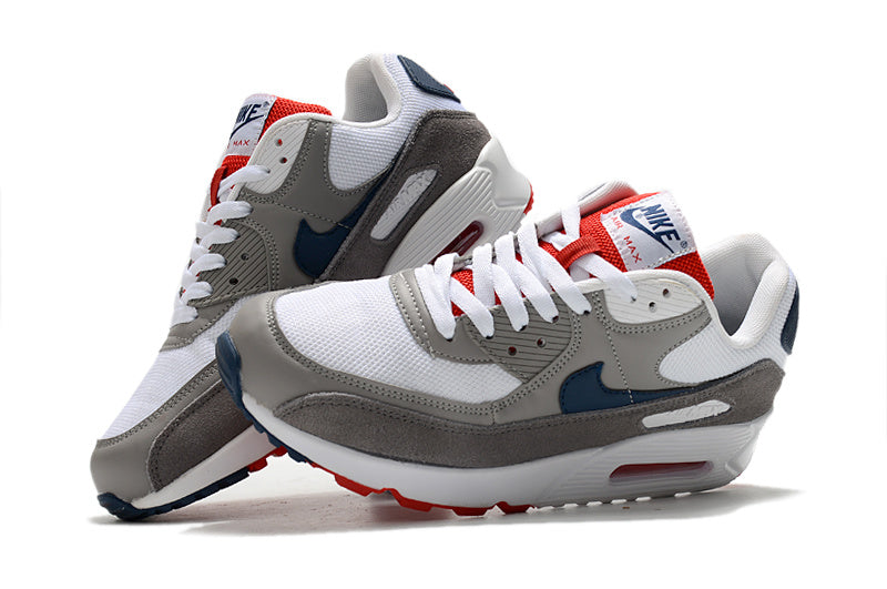 Nike Air Max 90 Sneakers in White Grey Red - product image from the listing.