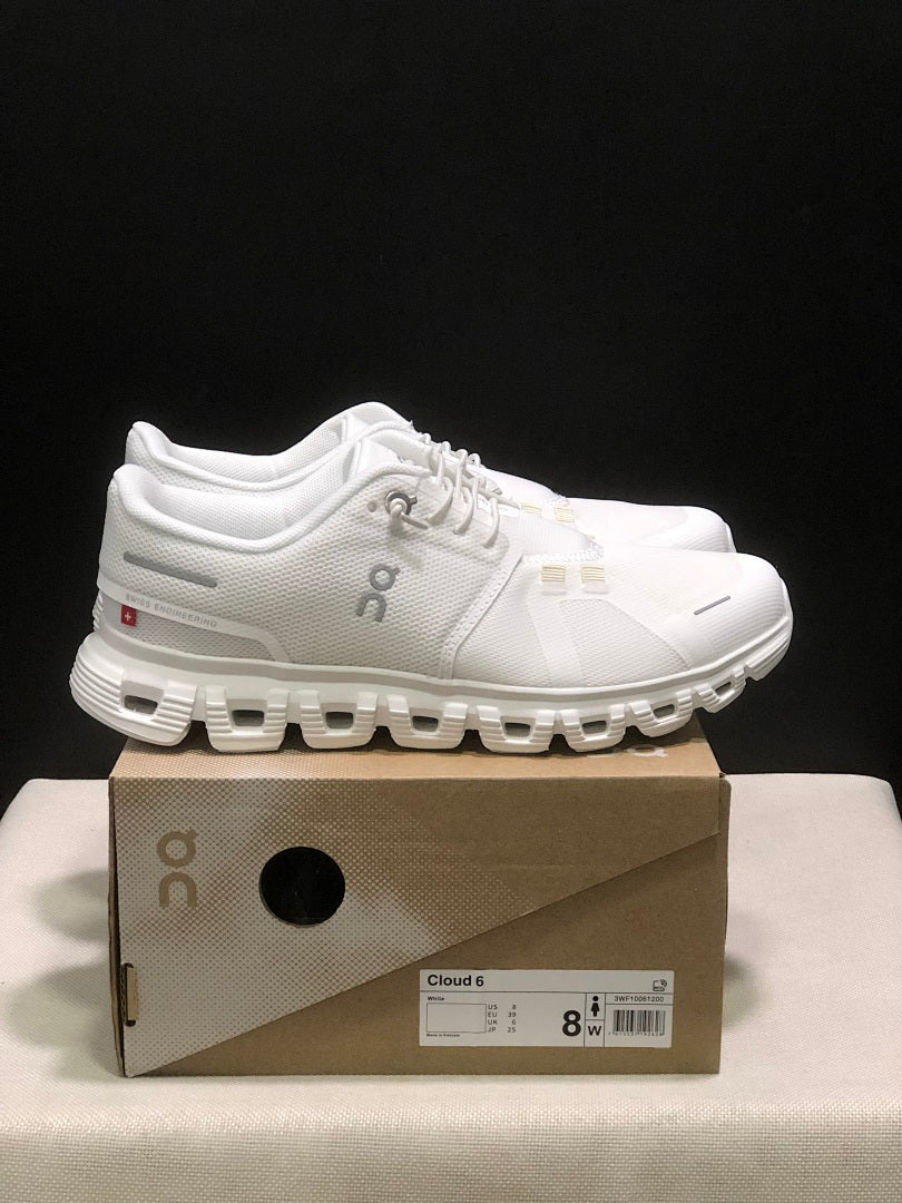 On Cloud 6 Running Sneakers in White - product image from the listing.