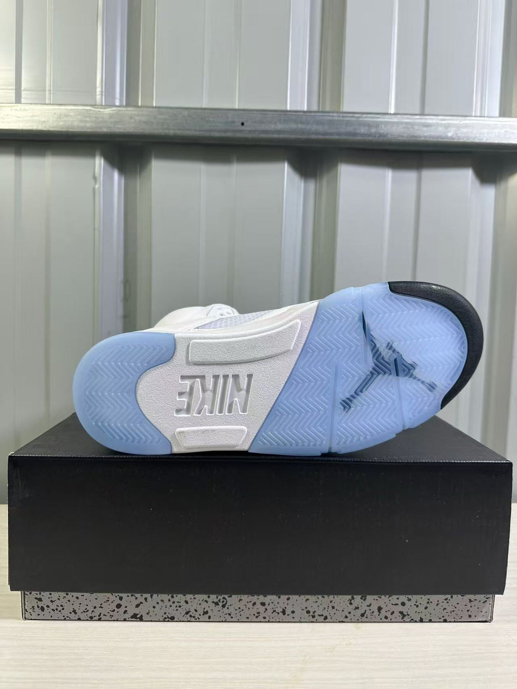 Air Jordan 5 Sneakers in White Silver HQ7978-103 - product image from the listing.