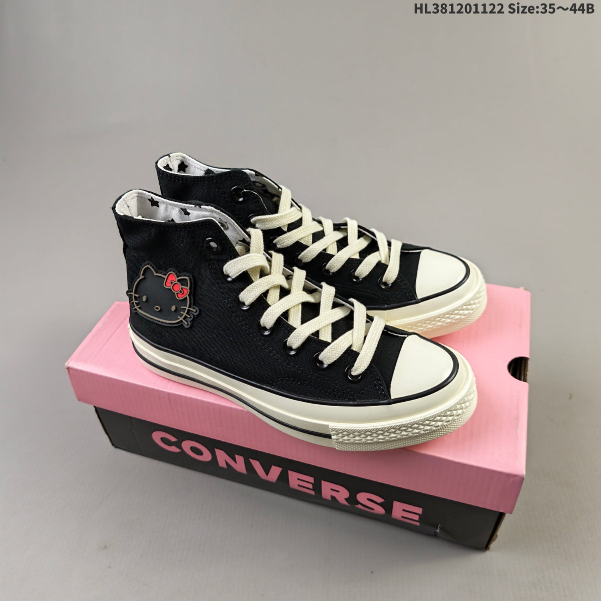 Converse Hello Kitty Black High-Cut Sneakers, HL381201122 - product image from the listing.