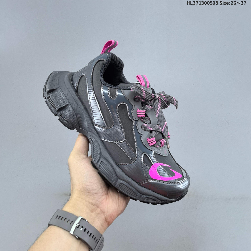 Balenciaga Kids Chunky Lace-Up Sneakers, in Silver and Charcoal - product image from the listing.
