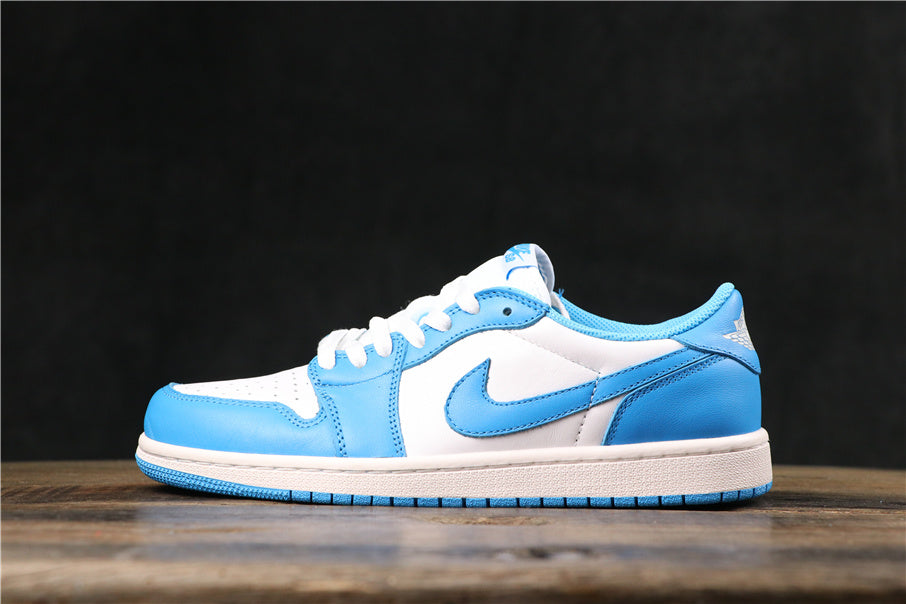 Air Jordan 1 Low North Carolina Sneakers in Blue - product image from the listing.