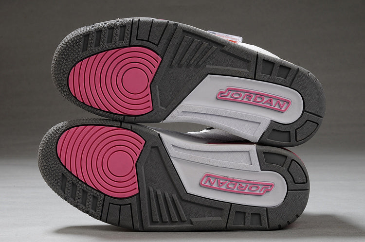 Air Jordan 3 High-Top Sneakers White Pink - product image from the listing.