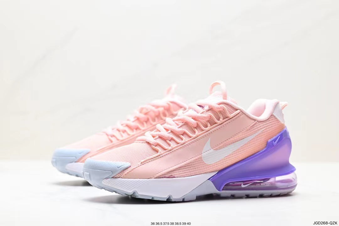 Nike Air Max 270 React Sneakers in Pink Orange Purple - product image from the listing.