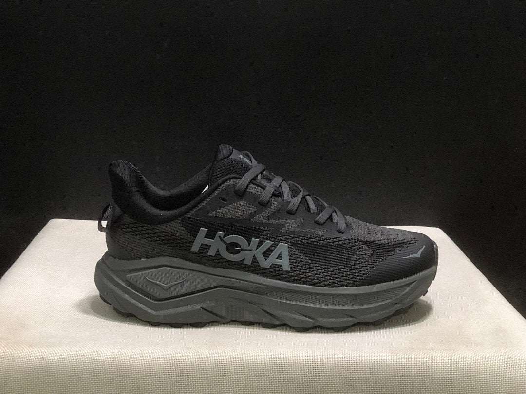Black HOKA Challenger 8 Trail Running Shoes - product image from the listing.