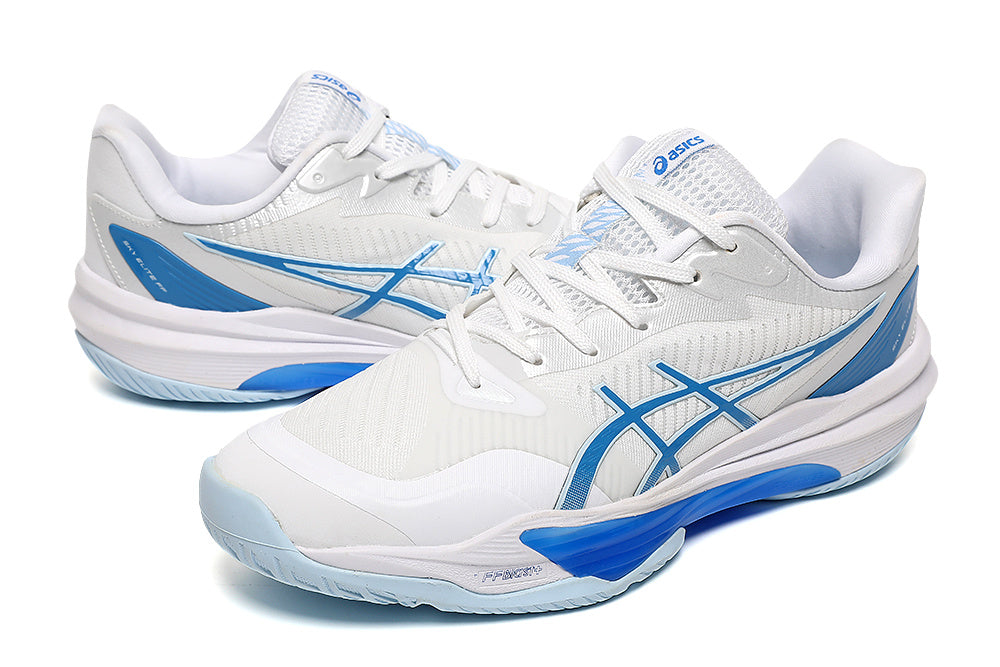 ASICS Sky Elite FF 3 Volleyball Shoes in White Blue - product image from the listing.