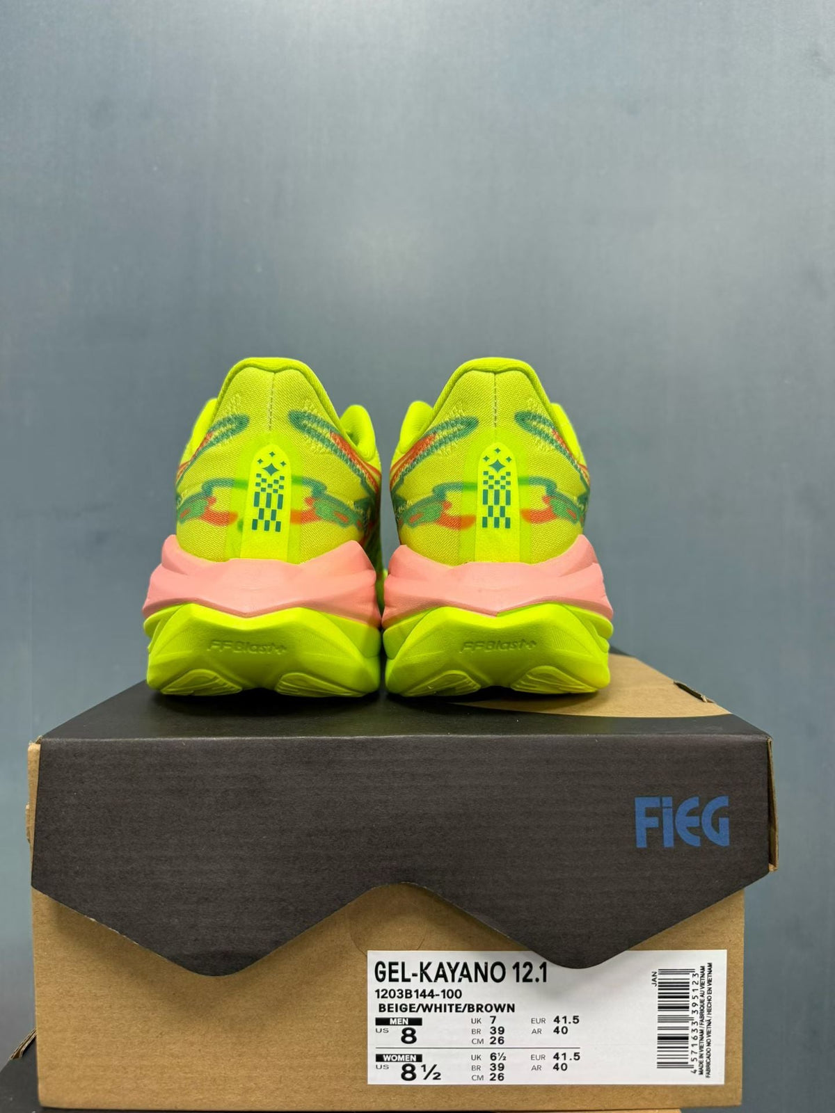 ASICS Superblast 3 Shoes for Running Yellow/Red/Green 1013A180-005 - product image from the listing.