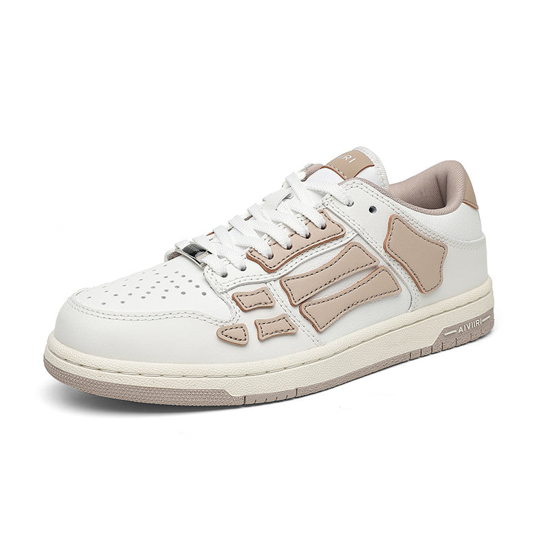 White and Beige AMIRI Low-Top Sneakers - product image from the listing.