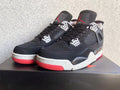 Jordan 4 High-Top Sneakers in Black Grey Red - product image from the listing.