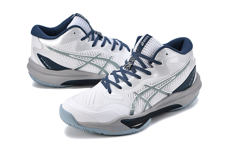 ASICS Sky Elite FF MT 3 Volleyball Shoes in White Grey - product image from the listing.