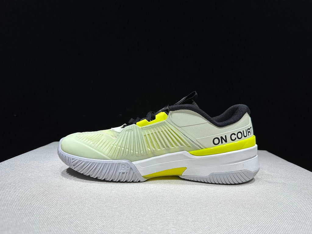 On The Roger Pro Fire Clay Tennis Sneakers, in Lime and Black - product image from the listing.