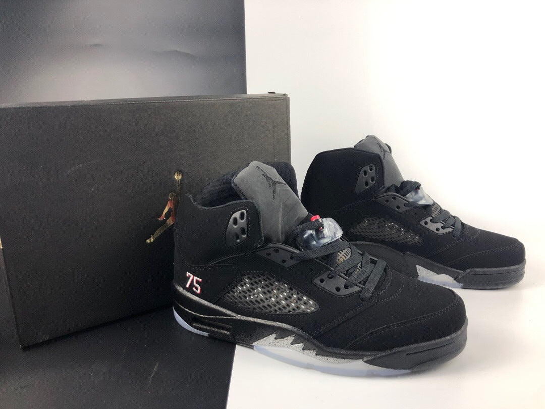 Jordan 5 Retro Black Paris High-Cut Sneakers - product image from the listing.