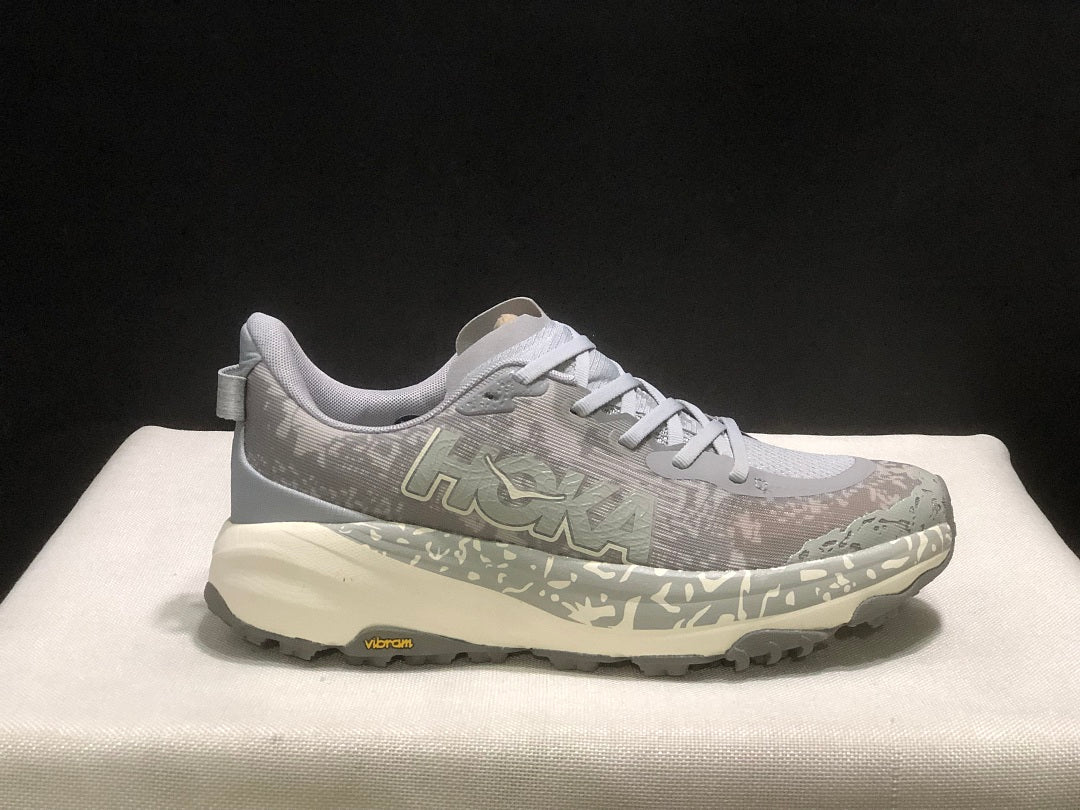 Gray HOKA Speedgoat 6 Trail Running Shoes - product image from the listing.