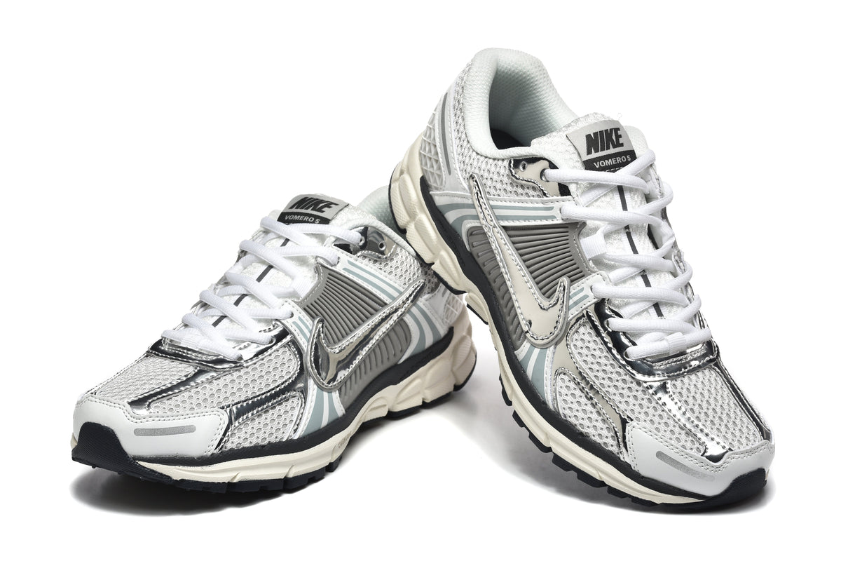 Nike Vomero 5 Sneakers in Silver and White - product image from the listing.