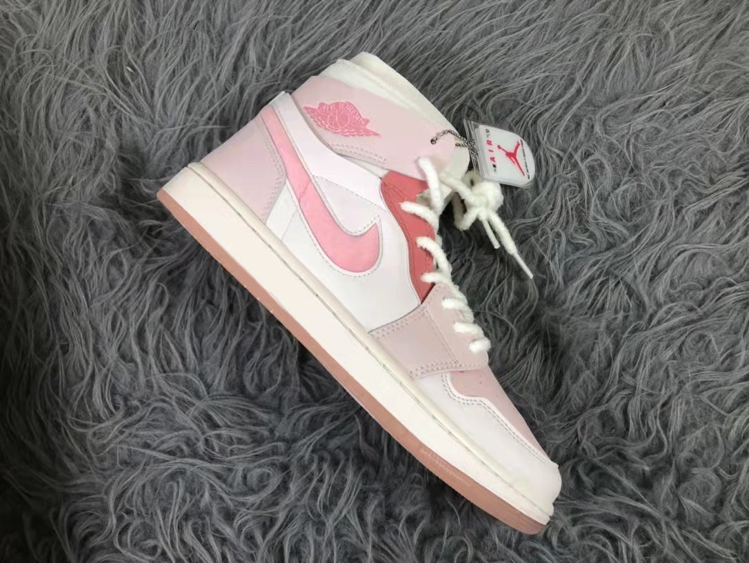 Air Jordan 1 Equality Sneakers Pink White CT5443-666 - product image from the listing.