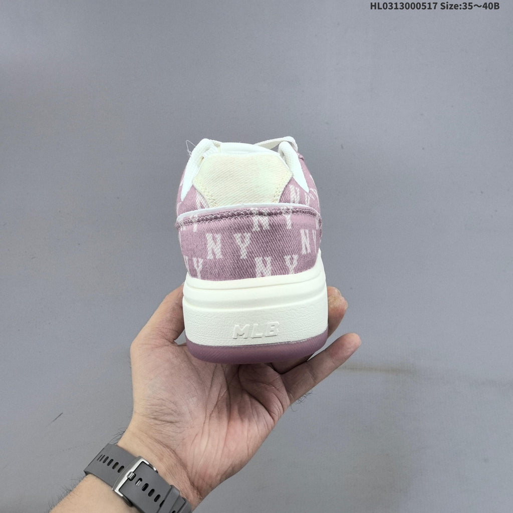 MLB Chunky Liner Low-Top Sneakers in Mauve and in White - product image from the listing.