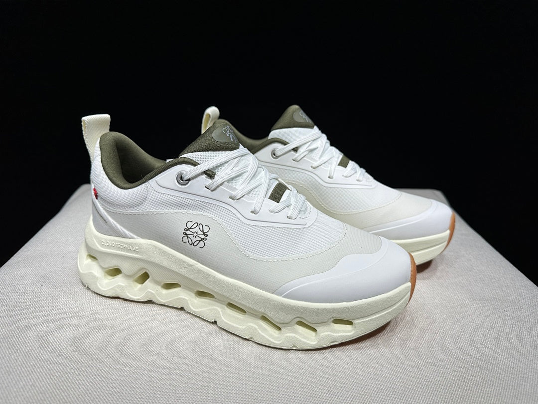 On x Loewe Cloudtilt 2.0 Sneakers, in White and Light Green - product image from the listing.