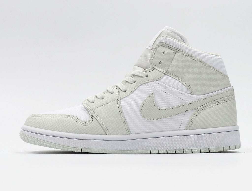 Nike Air Jordan 1 Mid Sneakers in White Grey CV5280-103 - product image from the listing.