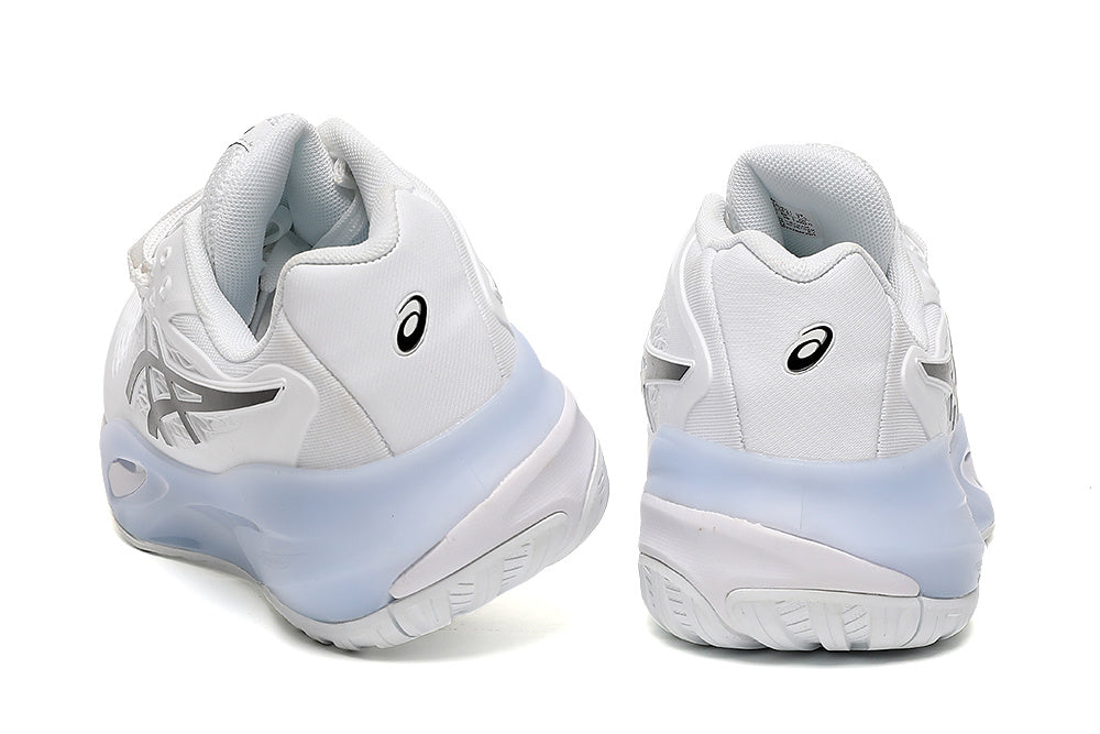 ASICS White and Black Court Trainers - product image from the listing.