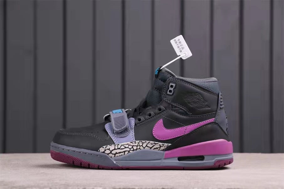 Jordan Legacy 312 Sneakers in Grey Purple AV3922-005 - product image from the listing.