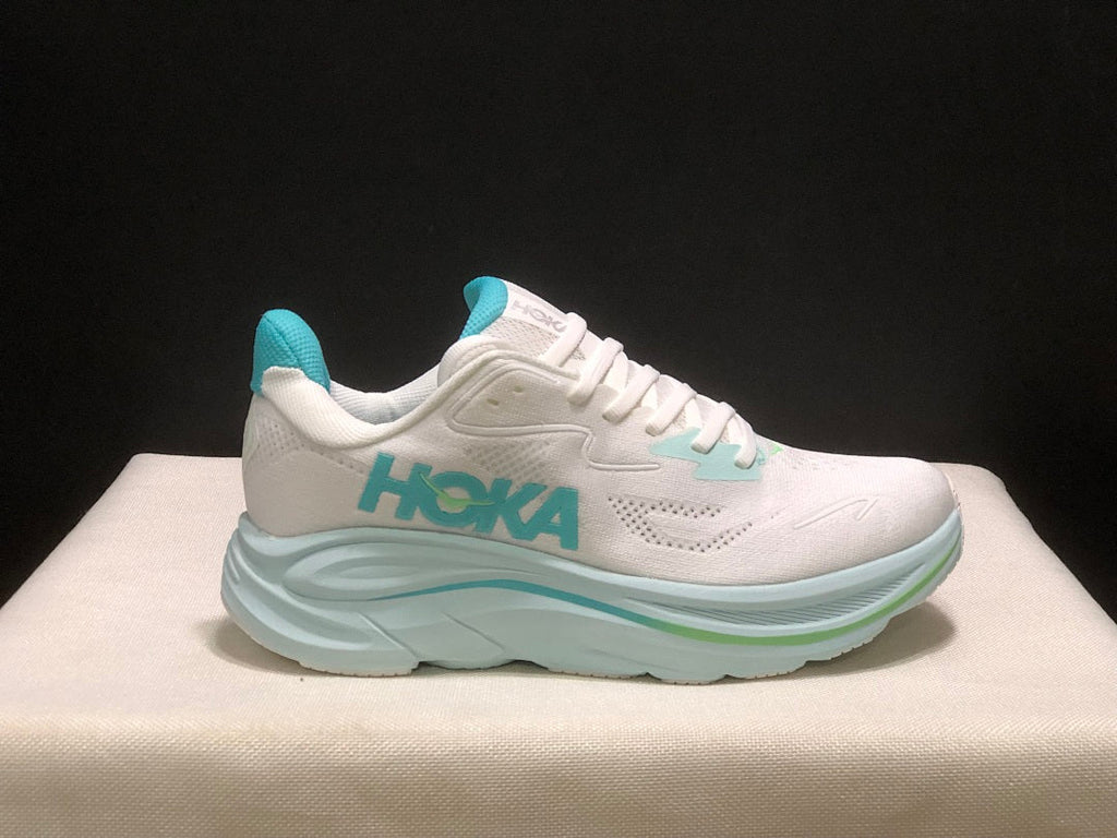 HOKA Clifton 10 Running Shoes, in White Aqua - product image from the listing.