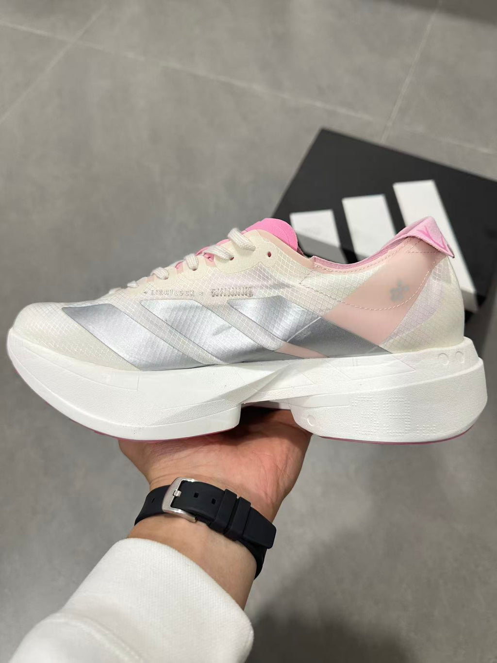 Nike Lightstrike Pro Running Shoes in White Pink JQ4445 - product image from the listing.
